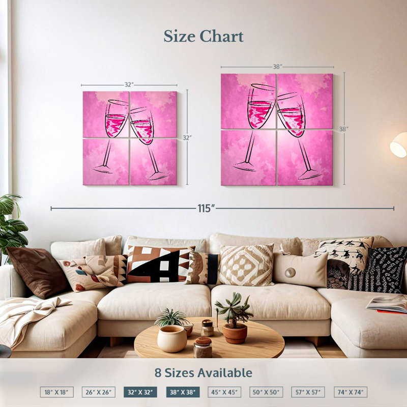 Yarlin Pink Champagne Glasses