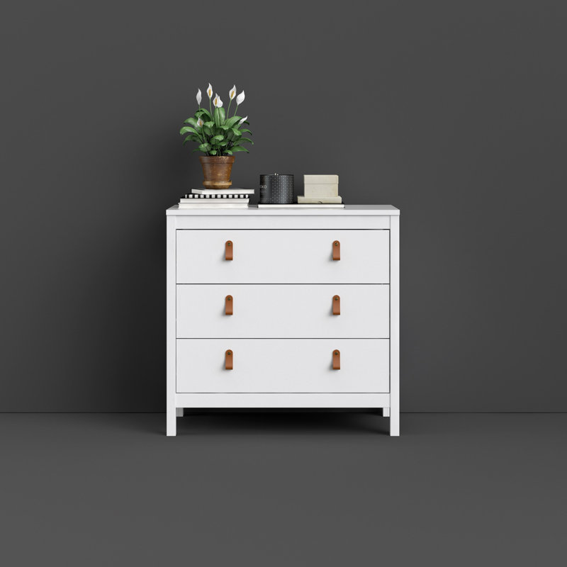 Buck 82.1cm W 3 - Drawer Chest of Drawers, White