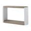 Table de canapé en chêne et blanc à finition ultrabrillante