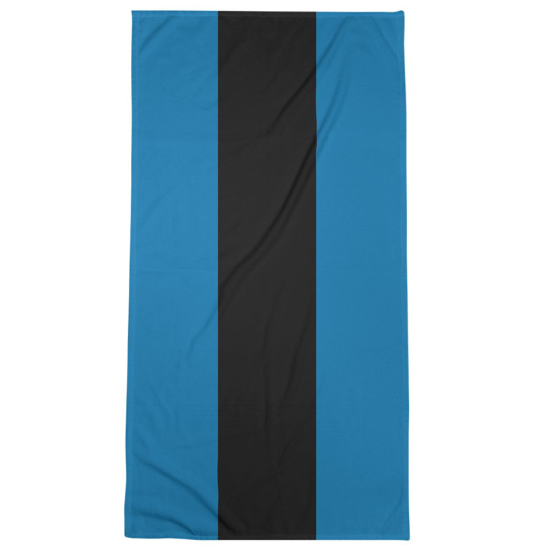 Bath Towel, Navy Blue/Black