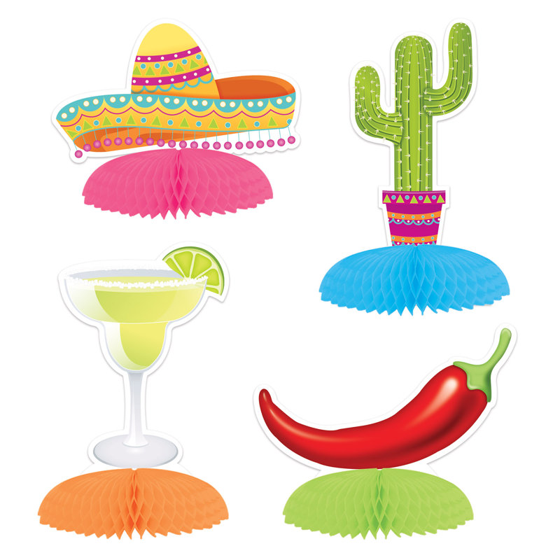 Mini centres de table Fiesta - 3 à 5 ¼ po - paquet de 12