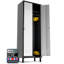  2-Door 180 cm Metal Locker Cabinet, Lockable Storage Locker Metal Cabinet for Office, Gym, Garage & School, Gray-63866820