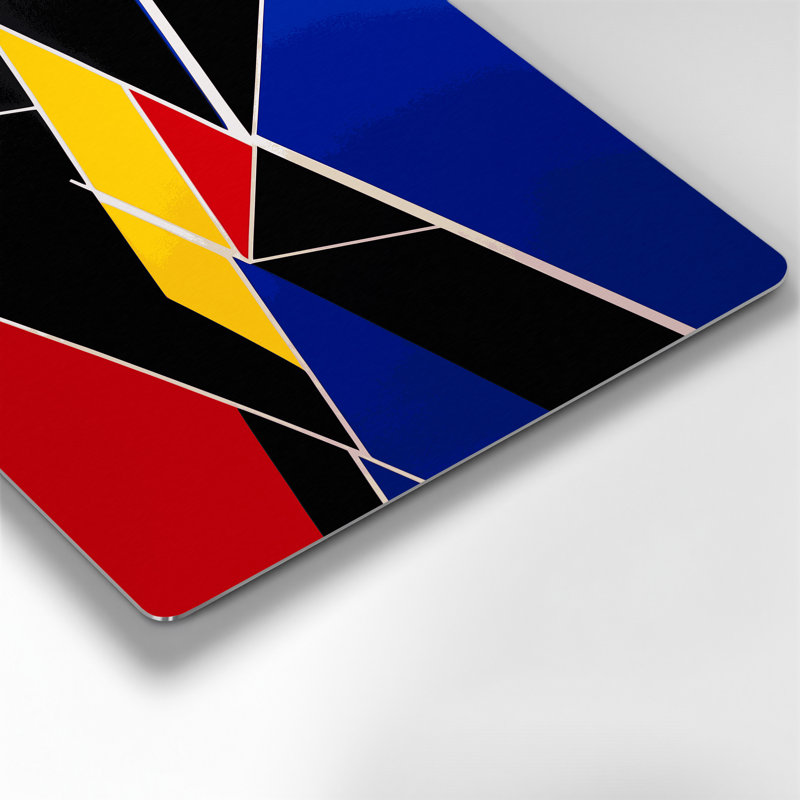 Hard Edge 73, art mural en métal bleu