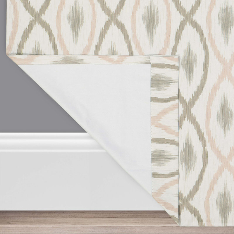 Elija Blackout Curtain Single Panel, Blush, 50" W x 84" L