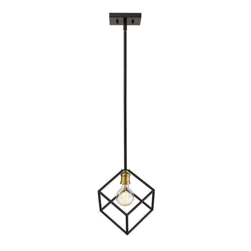 Luminaire suspendu géométrique 1 lumière Unia, Bronze / laiton vieilli