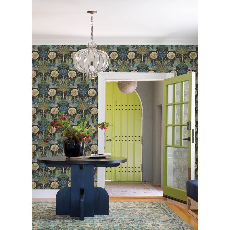 Papier peint Mandeville Tropical Paradise, gris