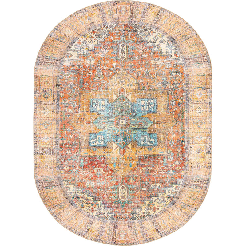 Oppie Moroccan Indoor Rug, Oval 7'6" x 10'6"