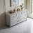 Vintage White Solid Wood Sideboard with Drawers