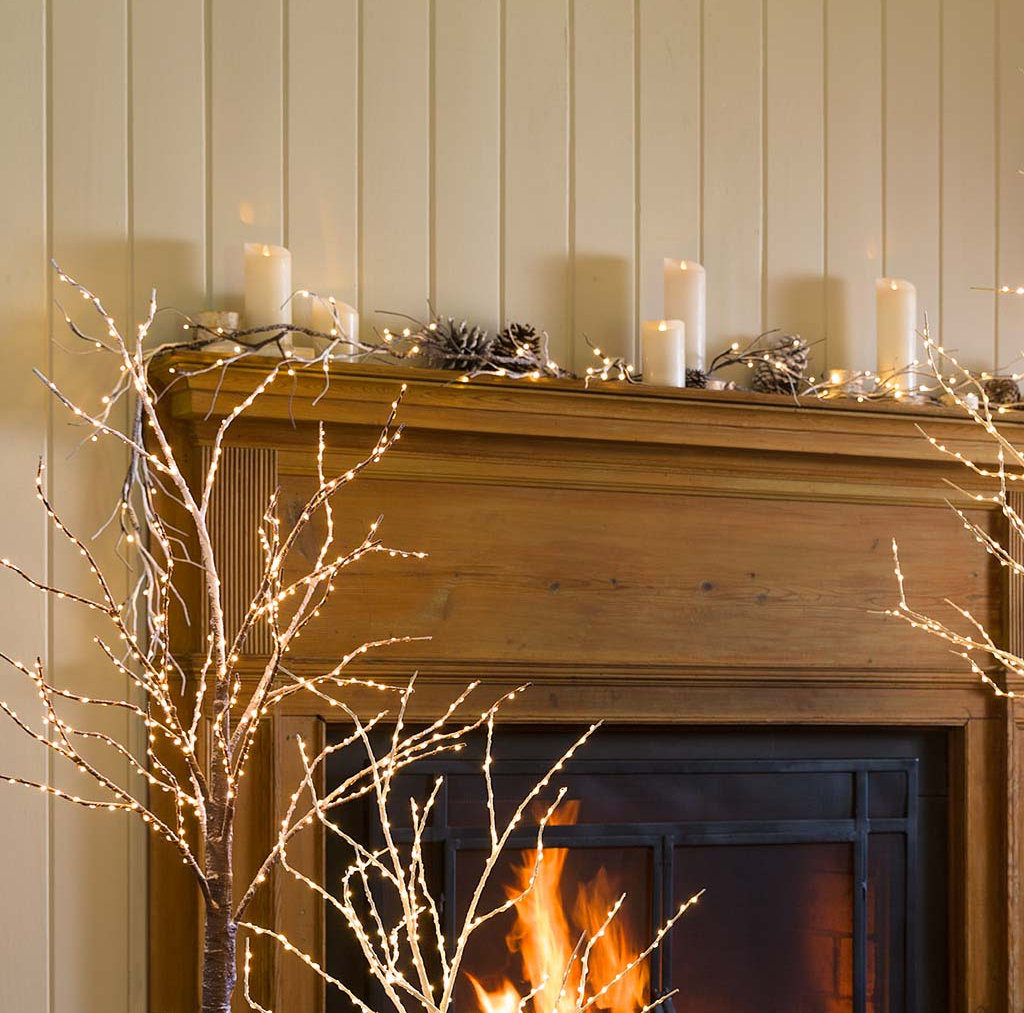 60" Pre-Lit Birch Christmas Garland
