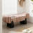 Red Solid Wood Upholstered Bench-2007579875