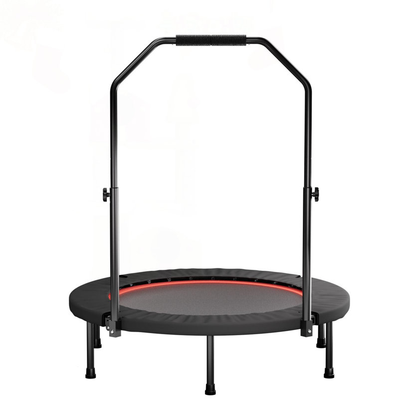 Trampoline de forme physique pliable de 40 pouces avec poignée réglable en forme de N