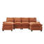 Canapé modulaire en forme de U de 106 po UNI US WIN, revêtement en chenille, conception modulaire confortable avec méridienne, repose-pieds et coussins pour le salon-1511977270