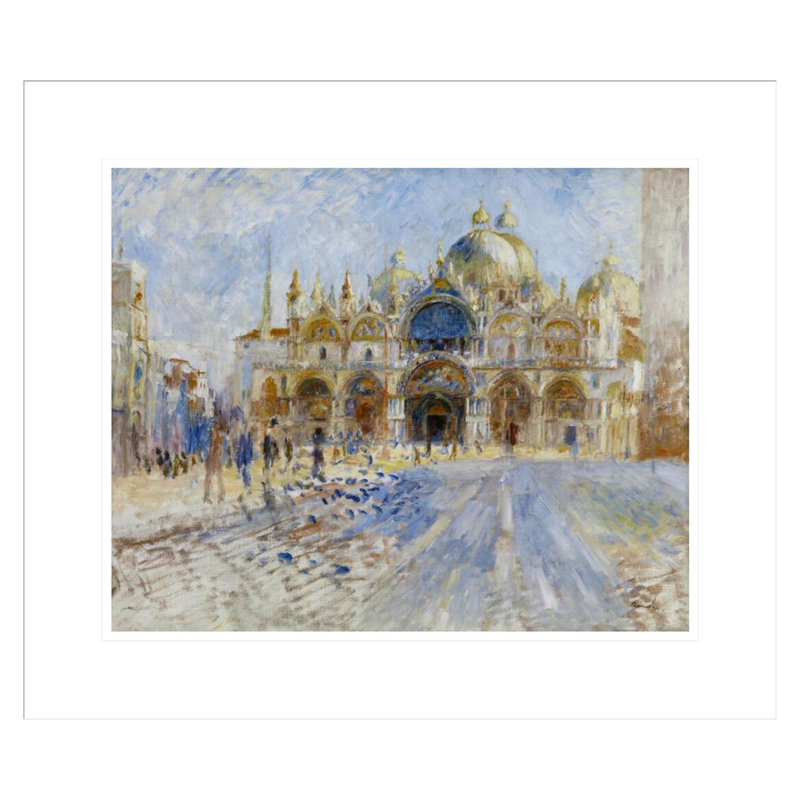 «The Piazza San Marco Venice» par Pierre-Auguste Renoir, impression giclée encadrée, H 17,75 po x l 20,7 po