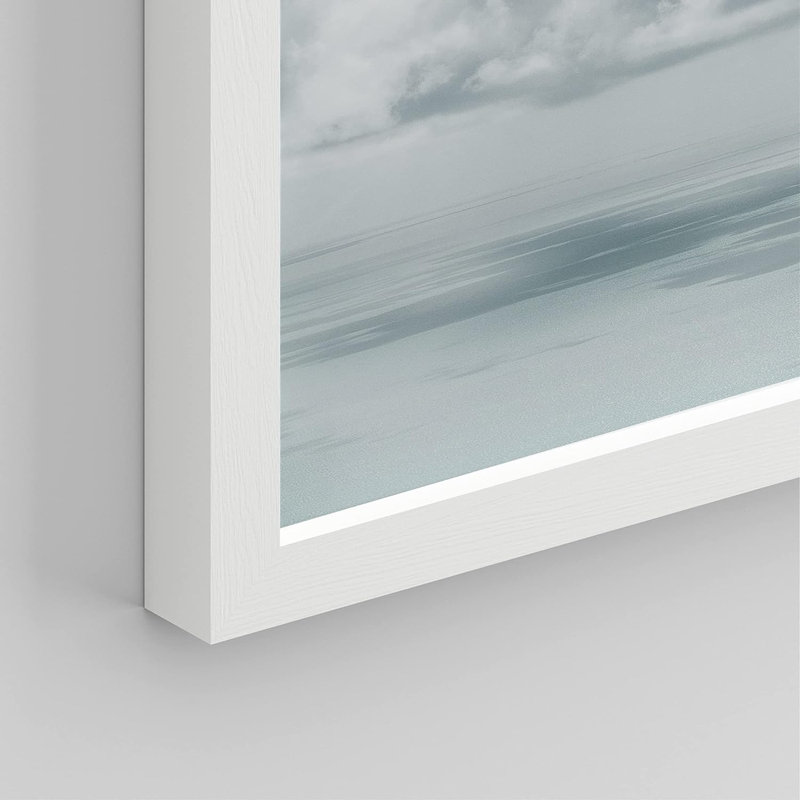 «Nautical Ocean Sea Beach Grass Mull», reproduction encadrée de 4 pièces, H 10 po x l 8 po x P 1 po, Cadre blanc