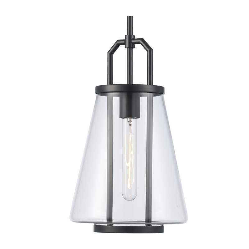 Benefiel 1 - Light Cone Pendant, 14.75" H x 8.75" W x 8.75" D, Black