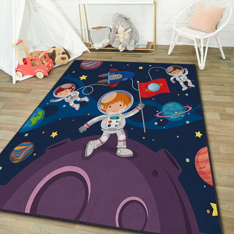 Tapis luxueux en polyester, 5,2 x 7,5 pi | Éponge stratifiée anti-dérapante 740 g / m² pour plus de durabilité | Antibactérien, facile à nettoyer, lavable à la machine à 86 ° F, superbe impression numérique sur tissu de velours