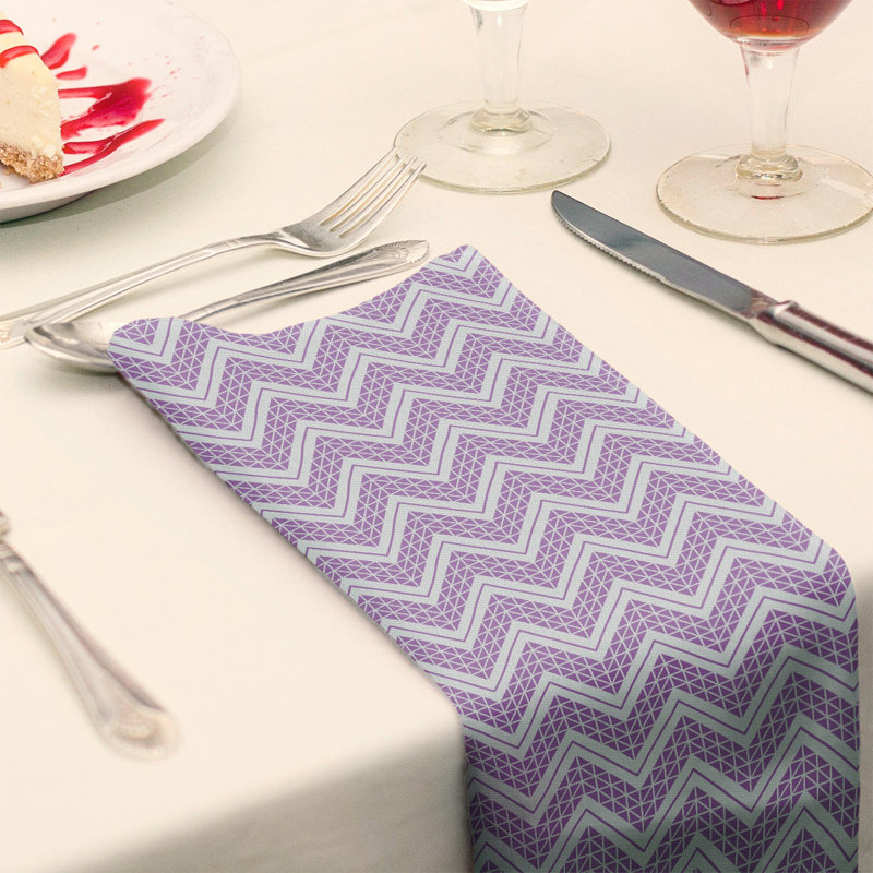 Serviette de coton à la main inversée classique Stephenie, Violet, Sergé de coton, H 0,1 po x l 10 po x P 10 po