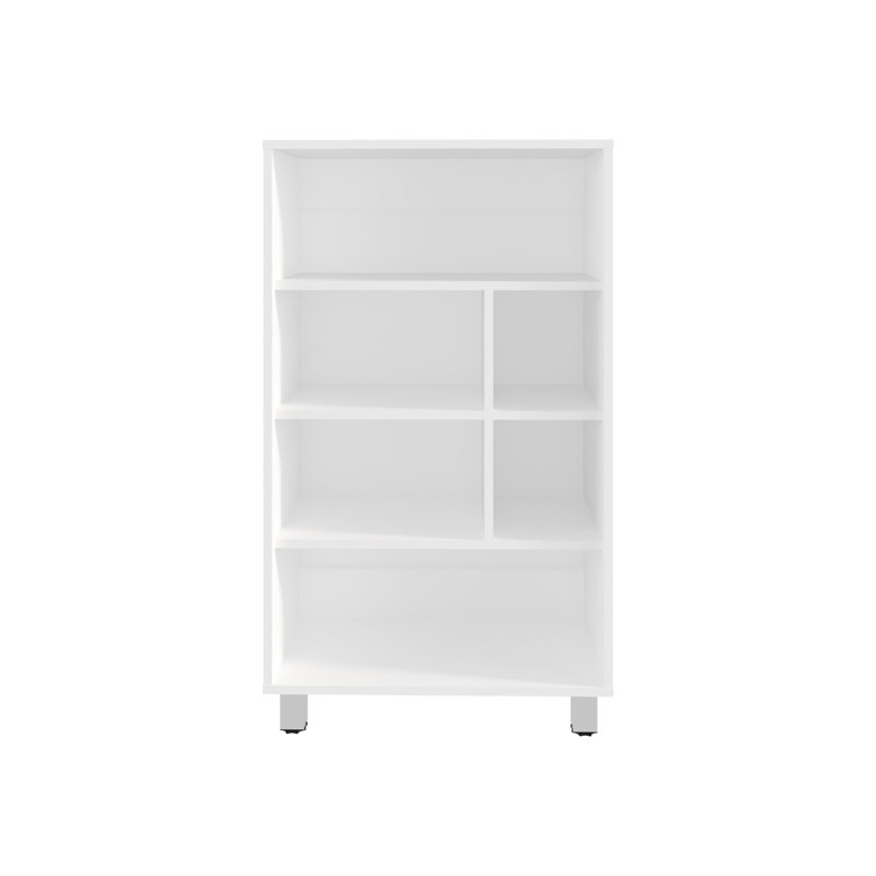 Armoire haute blanche de 40 po - 6 et 4 tablettes pour le rangement de la salle de jeux avec quatre tablettes pratiques