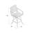 Adelynn Metal Outdoor Patio Stool with Cushion