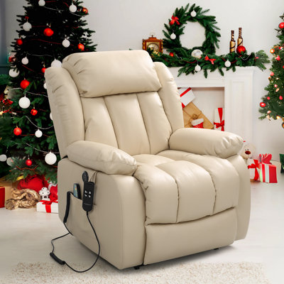 Dual Motor Large Power Lift Recliner with Massage and Heat,USB by Latitude Run