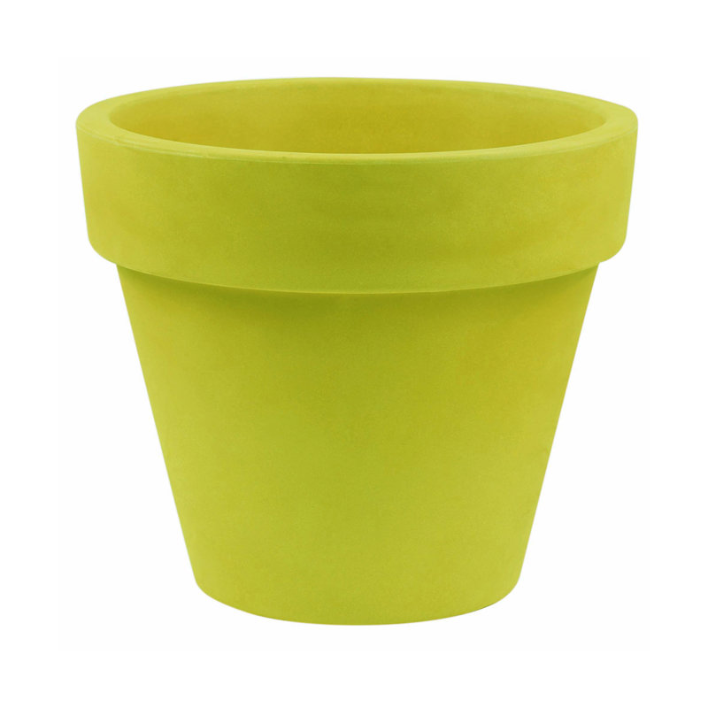 Pot à fleurs en résine Maceta, H 40,75 po x l 47,25 po x P 47,25 po, Vert chemin