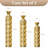 Medhansh Metal Floor Vase, Tall Large Floor Vase with Glittering Triangle Prism Design (Set of 3)