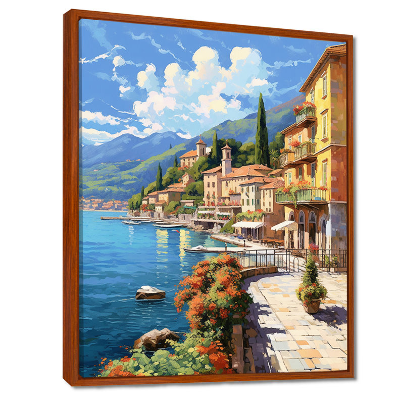 La Dolce Italian Beachside II - Italie, reproduction sur toile encadrée, H 20 po x l 12 po, Reproduction avec cadre flottant