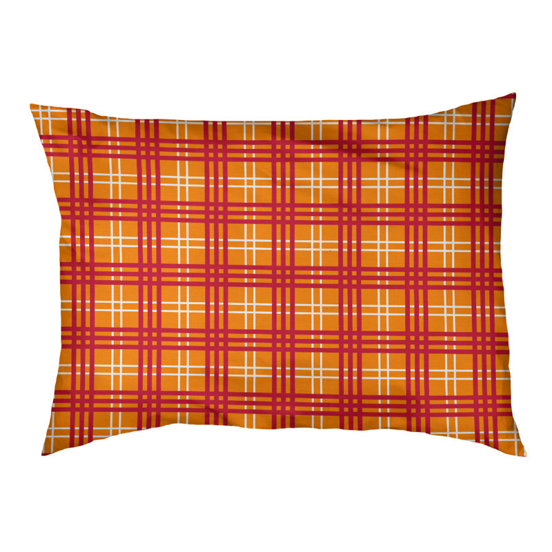 Oreiller d’intérieur de luxe Arizona football, Grand (l 40 po x P 30 po x P 5 po), Orange / blanc / rouge