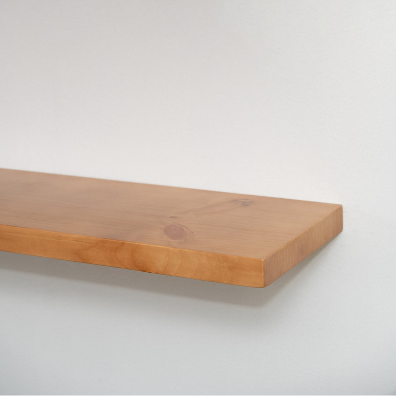 Haby Rustic Floating Shelves, Aged Oak, 1.75" H x 36" W x 12" D