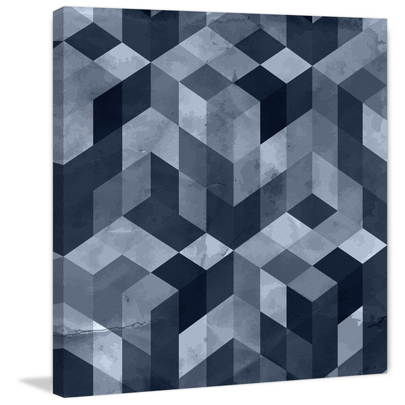 « shadeed cubes », reproduction d’art sur toile tendue, H 32 po x l 32 po x P 1,5 po