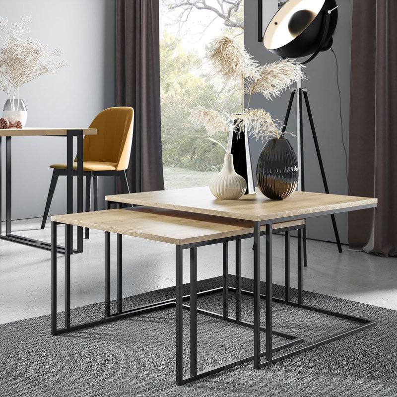 Alino Frame Coffee Table, White/Gold