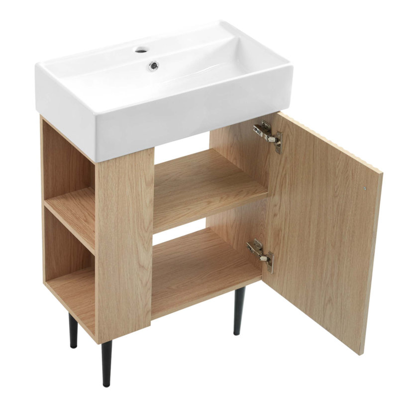 Meuble-lavabo en bois 21,6 po, Bois