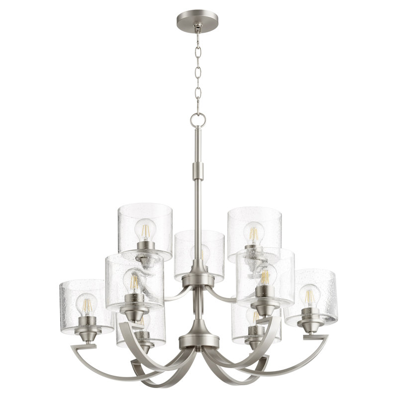 Lustre classique à 5 lumières ombrées Tingledale, Nickel satiné