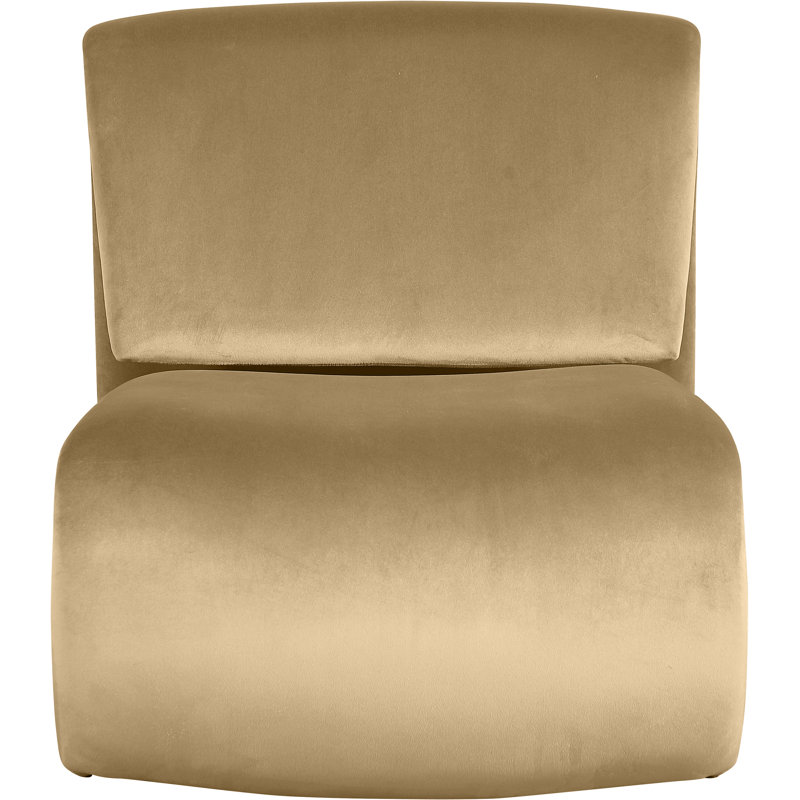 Koco Velvet Accent Chair, Camel Velvet