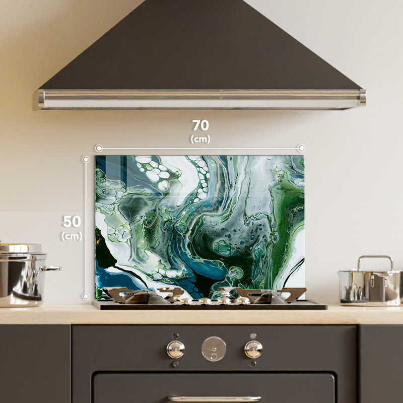 No Frame Painting on Glass, 50 H x 70 W cm