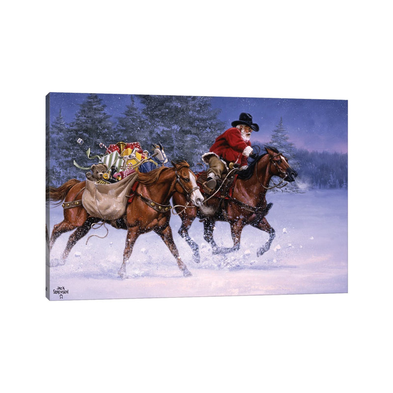Christmas Rush by Jack Sorenson - Wrapped Canvas Print, 66.04cm H x 101.6cm W x 1.91cm D