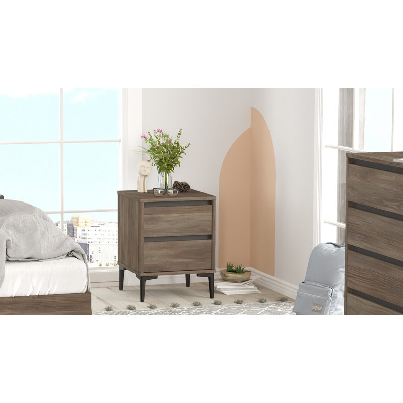 Nightstand, Brun / noir