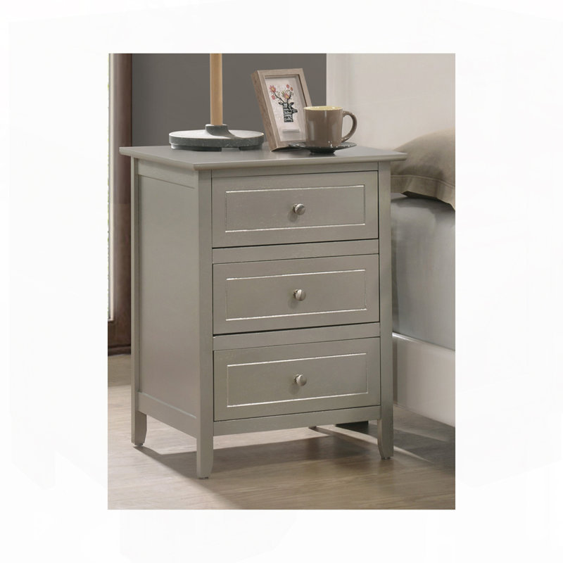 Telscombe 3 - Drawer Nightstand, Champagne