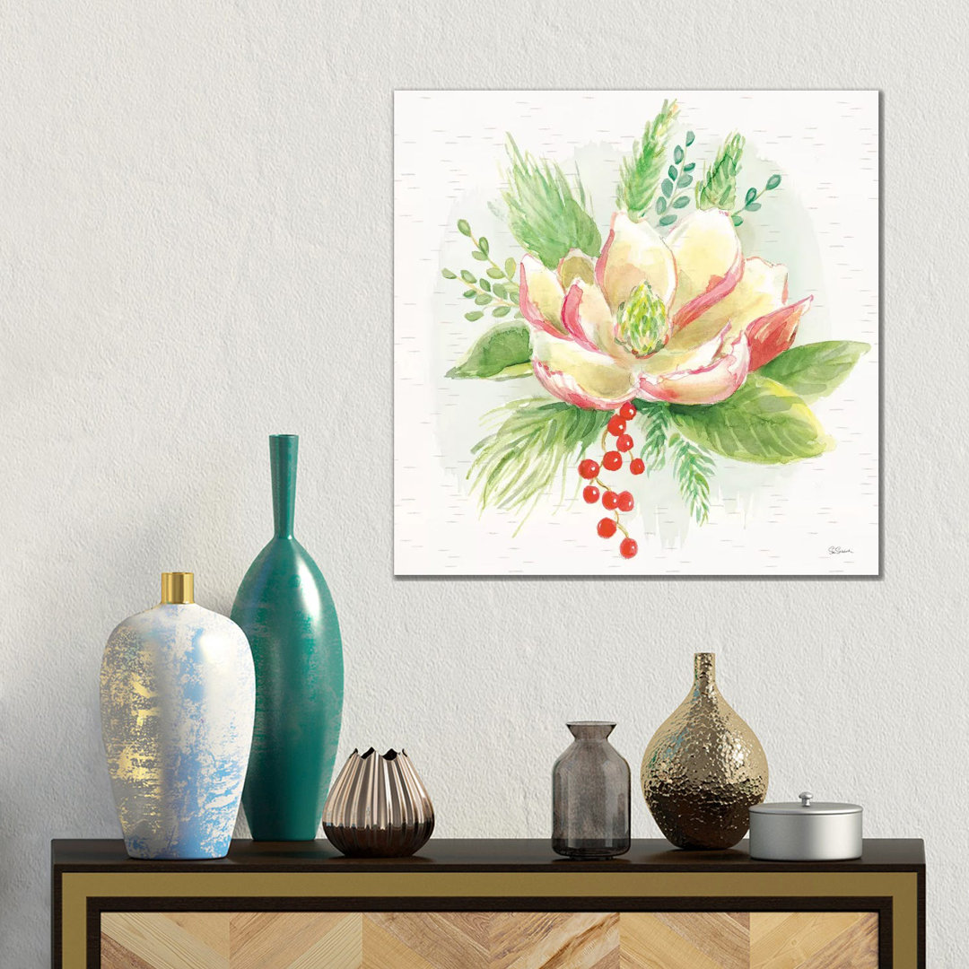 Winter Blooms V von Sue Schlabach - Galerie-verpackte Leinwand Giclée auf Leinwand