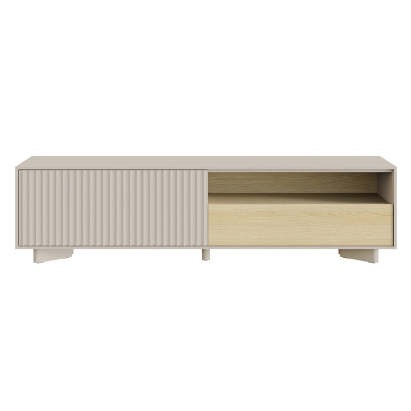 Unfinished TV Stand, 175, Fluted Front