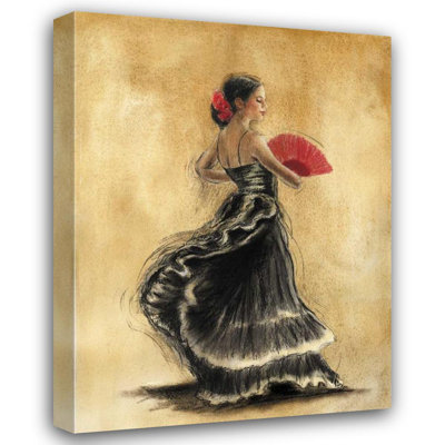 House of Hampton Gold, Caroline Gallery Wrapped Canvas Art Titled: Flamenco Dancer II