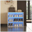 Armoire de rangement à chaussures en verre avec lumière DEL RVB-669681587