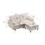 Canapé modulaire profond en chenille avec repose-pieds
