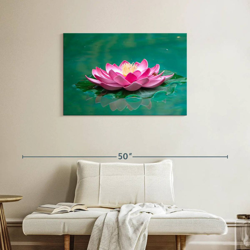 Harnek lotus en fleurs, H 24 po x l 36 po