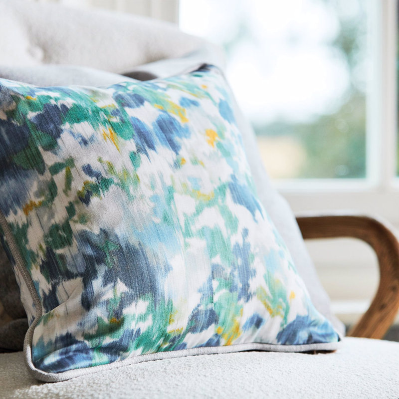 Poet`s Garden Fabric, Teal/Indigo