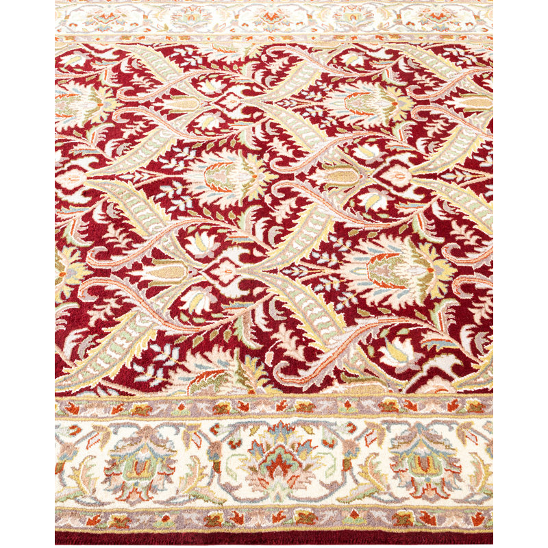 One-of-a-Kind Hayner Hand-Knotted 4'7" x 7'7" Wool Area Rug in Red