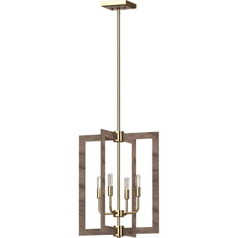 Lustre candélabre carré 4 lumières