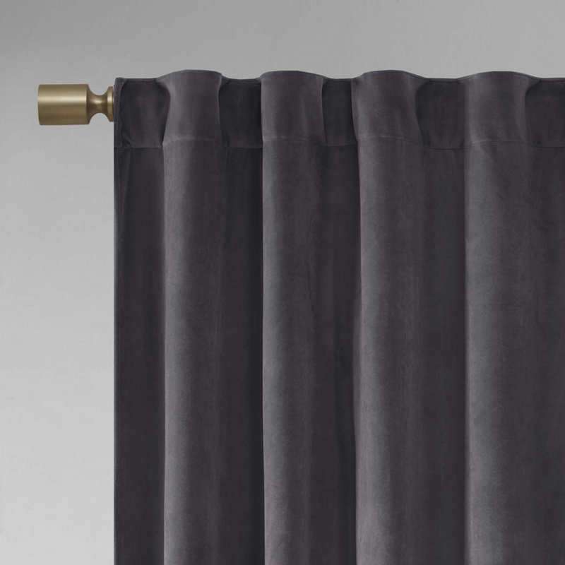 Hegewisch Blackout Curtain Panel Pair, 37" W x 63" L, Charcoal
