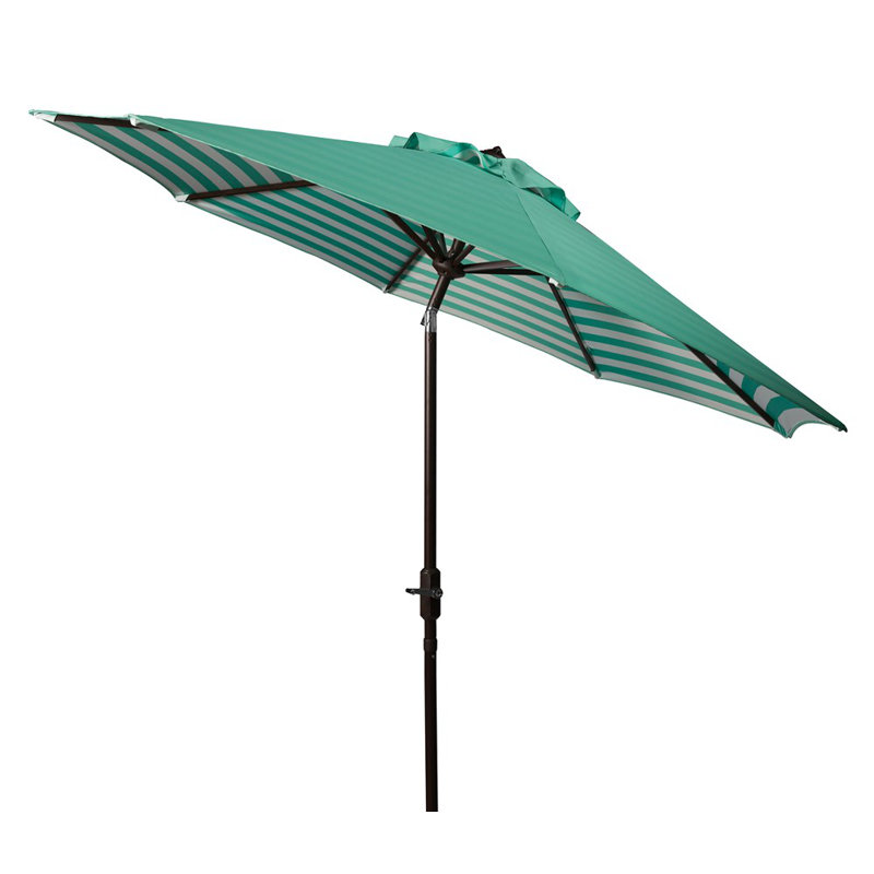 Parasol de marché 8 pi 5 po x 8 pi 5 po Asla, Vert/blanc