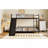 Twin Over Twin Size Metal Bunk Bed With Slide And Guardrails, Black-2094916573-2094916572